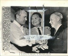 1965 Press Photo Orioles Baseball Team's Hank Bauer, Frank Lane And Lee Macphail