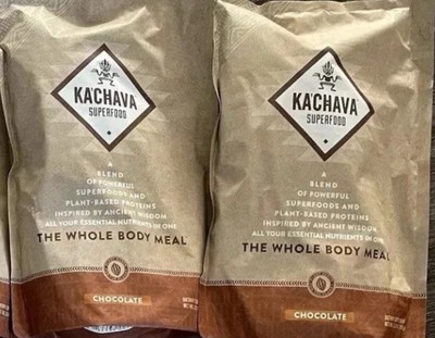 2 Bags Ka'Chava Tribal Superfood - Chocolate 32.8 Oz. READ READ
