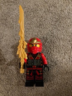 Lego Ninjago Kai Golden Weapons Minifigure Alarm Clock With Sword Tested Working