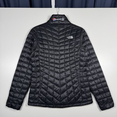 The North Face Thermoball Small Black Quilted Jacket Embroidered Pepsi Logo 