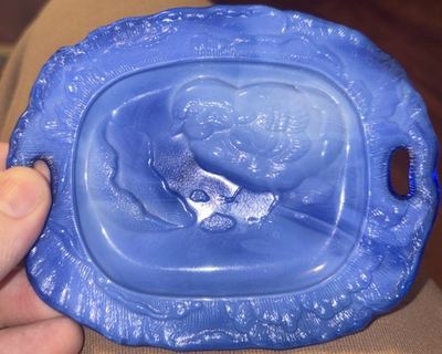 #ad #ad BOYD ART GLASS AUNT SHEILAS PIN DISH IN FROSTY BLUE $19.99