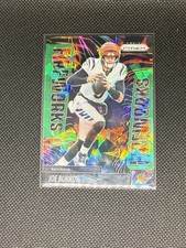 2025 Panini Prizm- Joe Burrow Green Ice Fireworks - Short Print #25