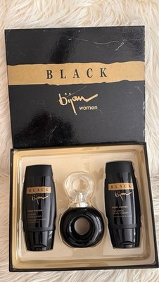 Bijan Women Black EDT Spray 3PCS Set 2.5oz +B/L+Body Polish Vintage. Box Damage