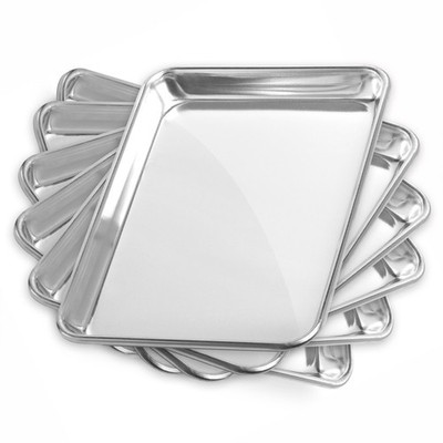 9'' x 13'' Commercial Grade Aluminum Full Sheet Pan Cookie Baking - 6 Pans