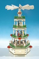 Tischpyramide Christi Geburt 4 Etagen Historisch Spielwerk Neu 28,5X50X28,5Cm
