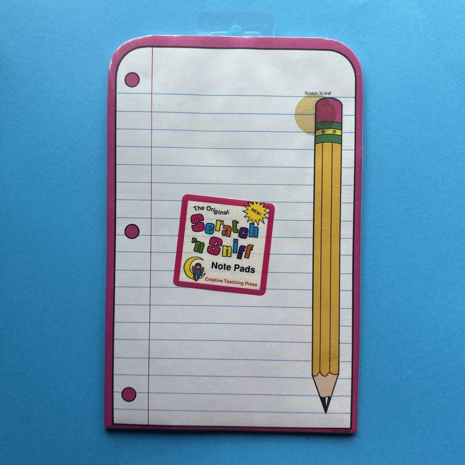 Vintage 80s 90s CTP Scratch & Sniff Bubblegum Stickers 1992 Notepad Reward Paper - Image 2 of 4