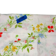 Standard White Multicolor Floral Pillowcase Wildflower Vine Retro Cottagecore