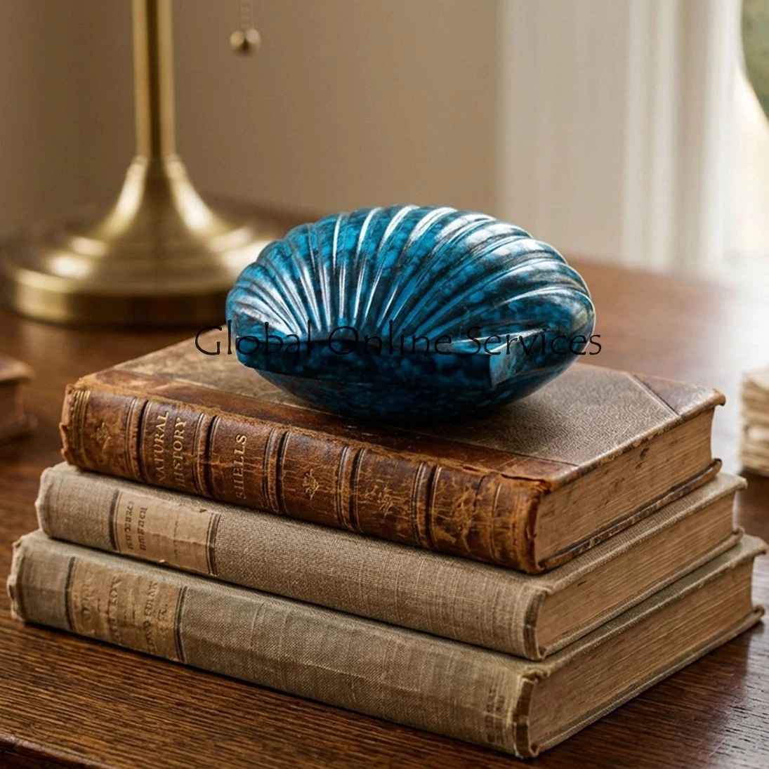 Aqua Brass Shell Keepsake Urn for Small Human Ashes
Opens in a new window or tab