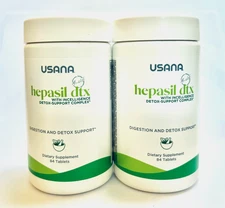 2 Bottles USANA Hepasil DTX (84 tablets/bottle) New/Sealed ~ Exp 02/2027