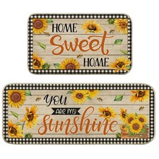 Sunflower Kitchen Rugs Bee and Butterfly Sunflower Kitchen Mat Summer Decor K