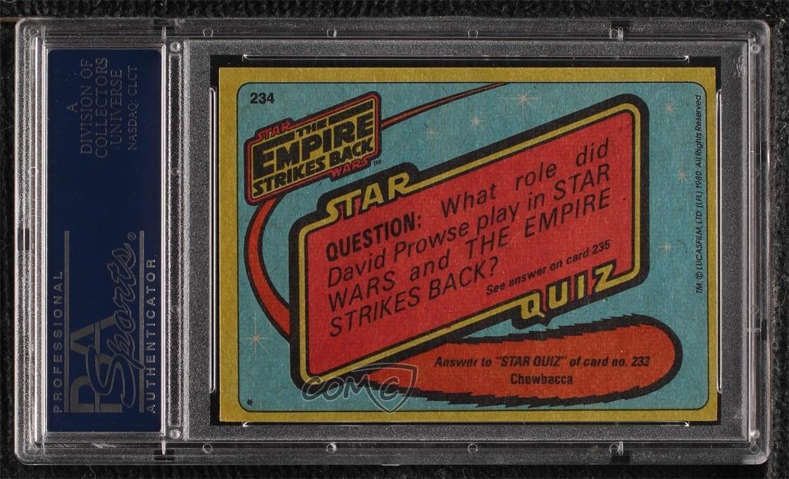 1980 Topps Star Wars: The Empire Strikes Back Force and Fury PSA 10 GEM MT w3d view 2