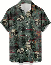 Gothic 3D Skull  Bone Hawaiian Shirt 3D All Over Print - Adults  Youth