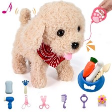 Interactive Walking Plush Puppy Toy Dog, Remote Control Electronic Robot Dog ...