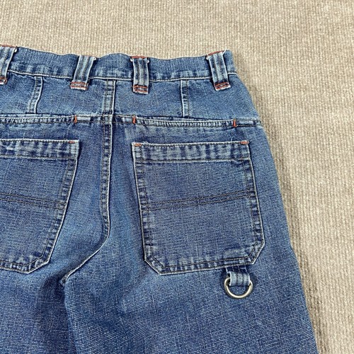Vintage Y2K Sonoma Utility Jean Shorts Boys Size 8 23W Blue Denim Carpenter - Picture 4 of 13