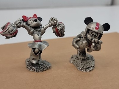 Hudson Pewter Mickey & Minnie Football Player, Cheerleader