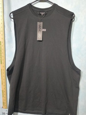 Vanquish Tank Mens XL Black Sleeveless Crew Neck Gym Training Logo Activewear
