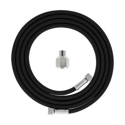 6' Airbrush Hose with 1/8'' BSP Fitting Ends & 1/4'' to 1/8'' Compressor Adapter