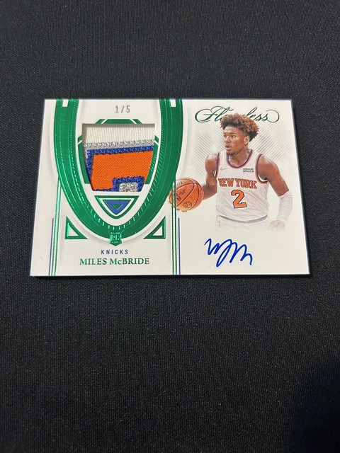 2021 FLAWLESS ROOKIE SICK KNICKS PATCH AUTOGRAPH MILES DEUCE MCBRIDE # 1/5 AUTO