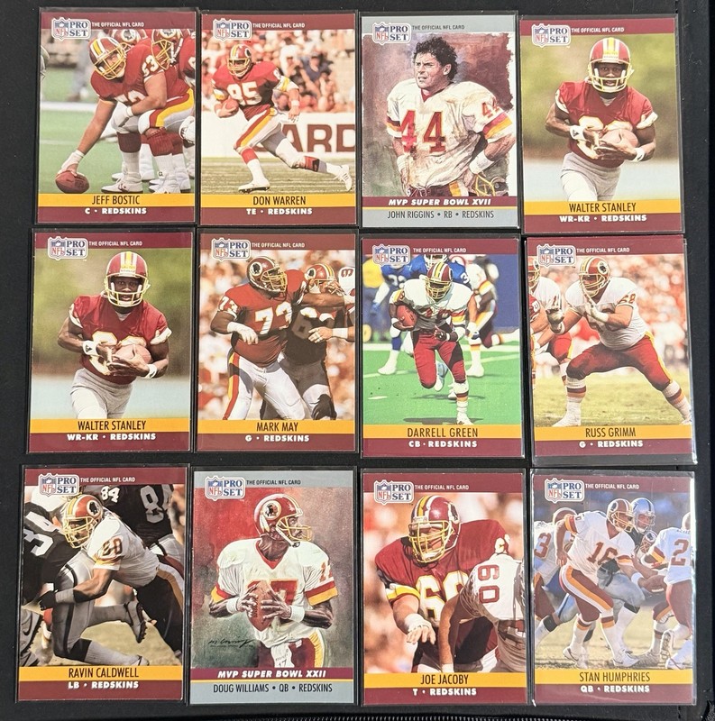 Are you a Washington Fan? Pro Set 1990 Washington Redskins 12-Card Lot