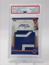 MIKE TROUT 2013 TOPPS MLB A.S. GAME JUMBO PATCH POP 1 AUTO /6 PSA 10 Q5775