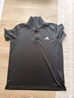 Adidas  SZ  L BlkPolo Shirt Men’s Sports  Logo Casual Golf Stretch Short Sleeve