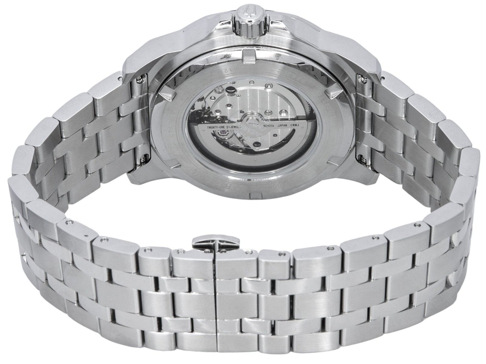 Bulova Marine Star Open Heart Blue Dial Automatic 21 Jewels 98A302 Men ...