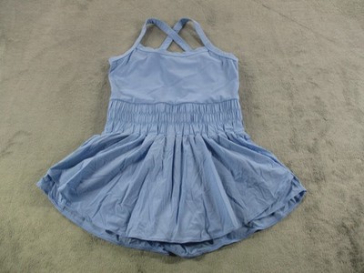Athletic Tennis Dress Womens Small Blue Skort Romper Built In Shorts Activewear