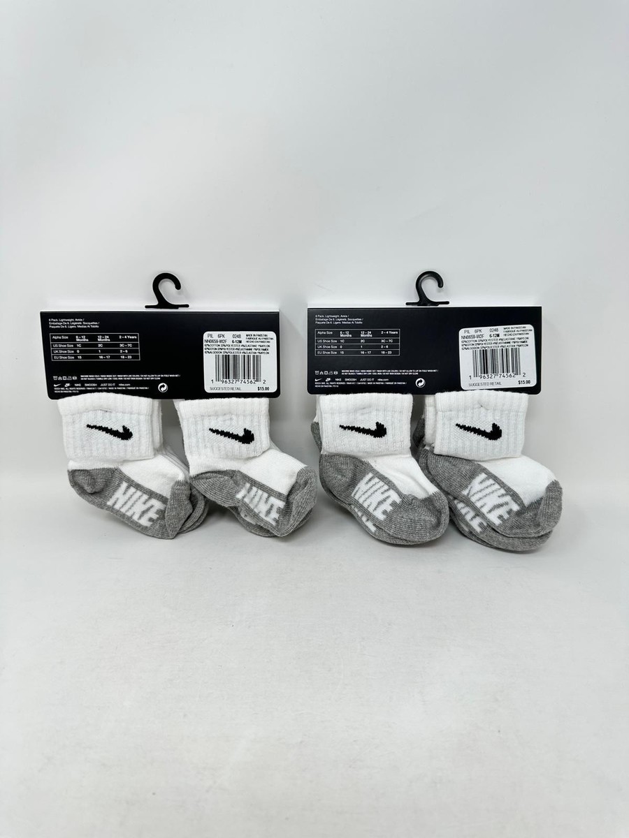 Nike Kids' 12-Pack Multi Logo Baby/Toddler Socks - 6/12Mon, (5622