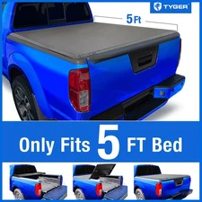 TYGER T3 Soft Tri-fold Tonneau Cover for 2022-2026 Nissan Frontier 5' Bed