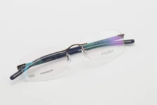 AIRLOCK POWER 202 210 Brown / Navy Blue 53-18-140 Rimless Frames TITANIUM O865