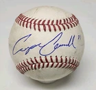 Cooper Criswell Signed Autographed Game Used Major League Baseball RED SOX C1