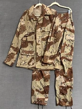 Vintage US Army Desert BDU Coat Pants Chocolate Chip 6 Color Camo M Long 2001