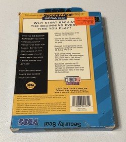 Sega CD Back Up Ram Cart W/ Box  Manual  & Cartridge