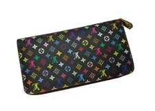 LOUIS VUITTON Multicolor Zippy Zip Around Long Wallet M60244 Authentic