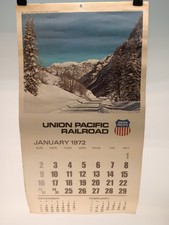 Vintage 1972 Union Pacific Railroad Advertising Wall Calendar