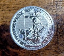 2023 Great Britain 1 oz .999 Silver Britannia £2 Queen Elizabeth II Type 1