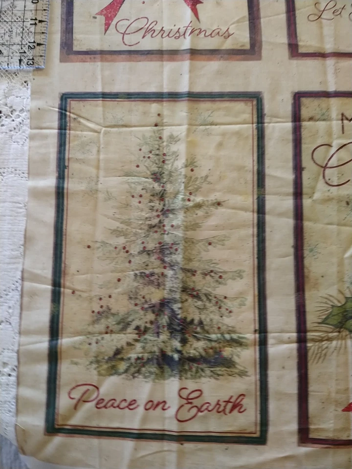 Panel de tela Clothworks Christmas Let Nature Sing 24x45" árbol de pájaros cardinales Foto 3 de 4