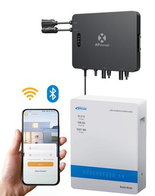 APsystems EZHI Hybrid-Inverter + EPEVER 5,43 kWh Speicher für Eigenverbrauch