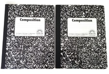 Double Pack Black and White Abstract 100 Sheet / 200 Page Composition Books Wid