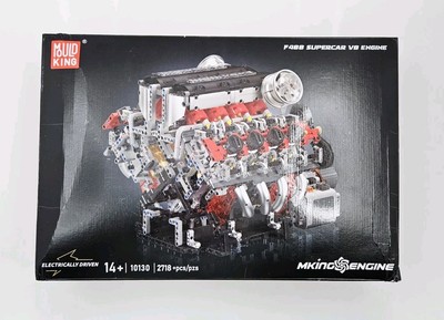 Mould King 10130 F488 Super Car V8 Engine V Type 8 Cylinder Motor Building Block