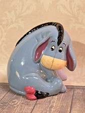 Handpainted Ceramic Disney Eeyore Toothbrush Holder Bathroom Winnie Pooh Vintage