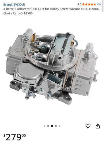 4 Barrel 600 CFM Carburetor Manual Choke For Holley Street Warrior 0-1850S Read! - Picture 2 of 9