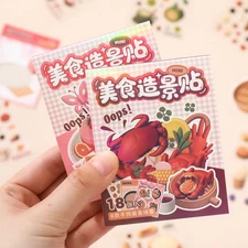 Kawaii Food Stickers for DIY Scrapbook Journal Planner Stationery Embellishments