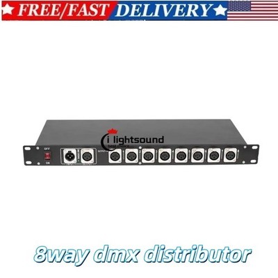 US 8 way DMX 512 signal amplifier Splitter dmx distributor for stage lighting