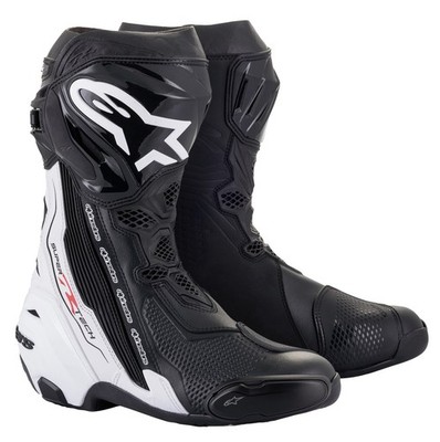 Alpinestars Supertech R Boots black white 44 EU Racing Stiefel Motorradstiefel