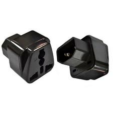 IEC 320 AC Power Plug Connector C14 to US UK AU universal Female Travel Adapter