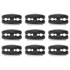 9 Pcs Double Cord Holders, Mini Cable Clips Wire Desk Organizer, Black