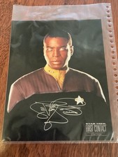 STAR TREK FIRST CONTACT LEVAR BURTON AUTO PHOTO GEORDI W CERT S FEDORA