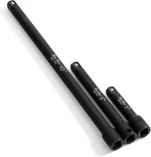 3 Pack Impact Extension Bar Set 3", 5", 10", 3/8" Drive Ratchet Extension Bar