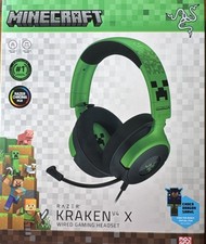 Razer Kraken V4 x Wired Gaming Headset Minecraft Green E7